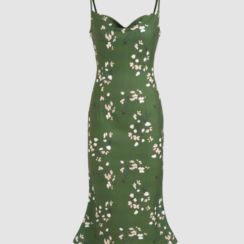 New Floral cowl neck midi dress